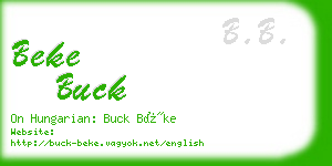 beke buck business card